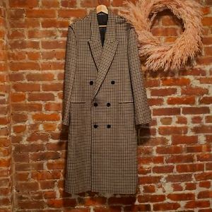 Paul smith mens wool hounds tooth over coat size 38/48 medium